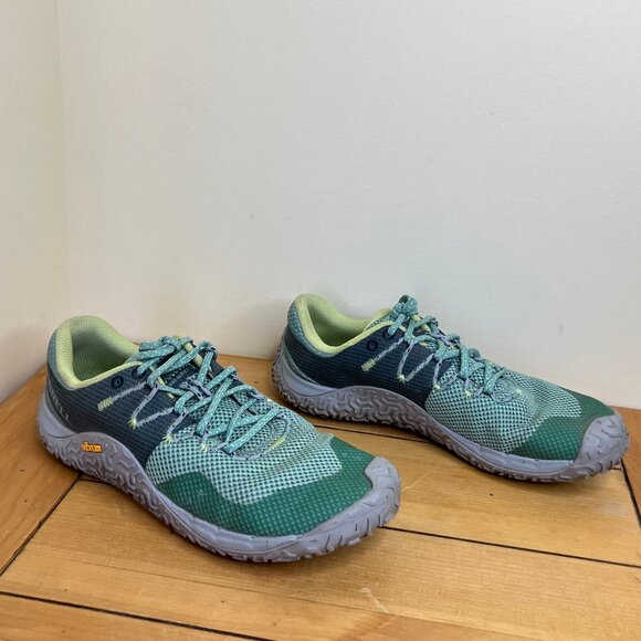 Merrell Glove 7 Trail Runners Barefoot Shoes Sneakers Women's US 8.5 Green - Picture 1 of 10